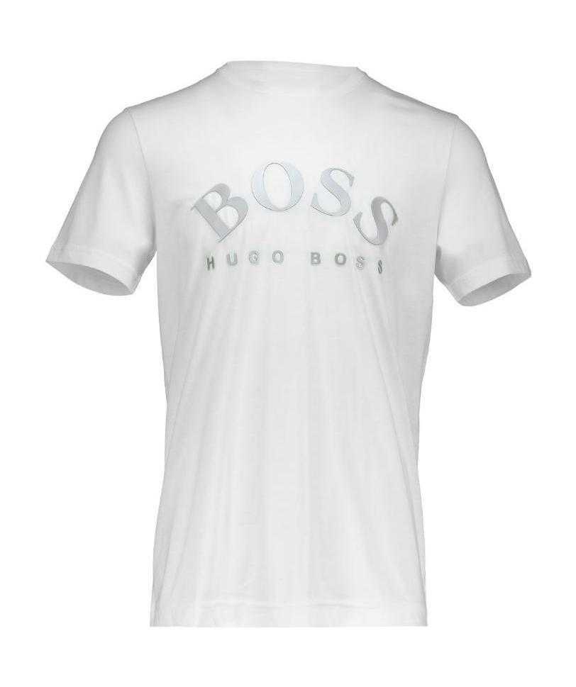 HUGO BOSS Round-necked Logo T-shirt In White Product Image