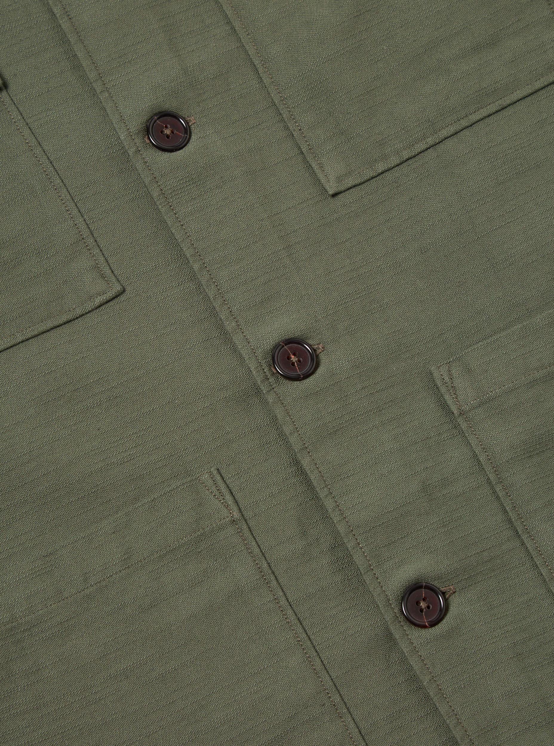 Olive Slub Sateen Dockside Jacket Product Image