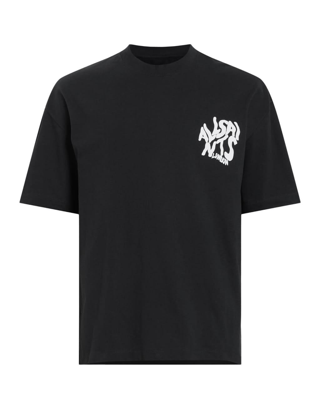 AllSaints Orlando back print t-shirt in black Product Image