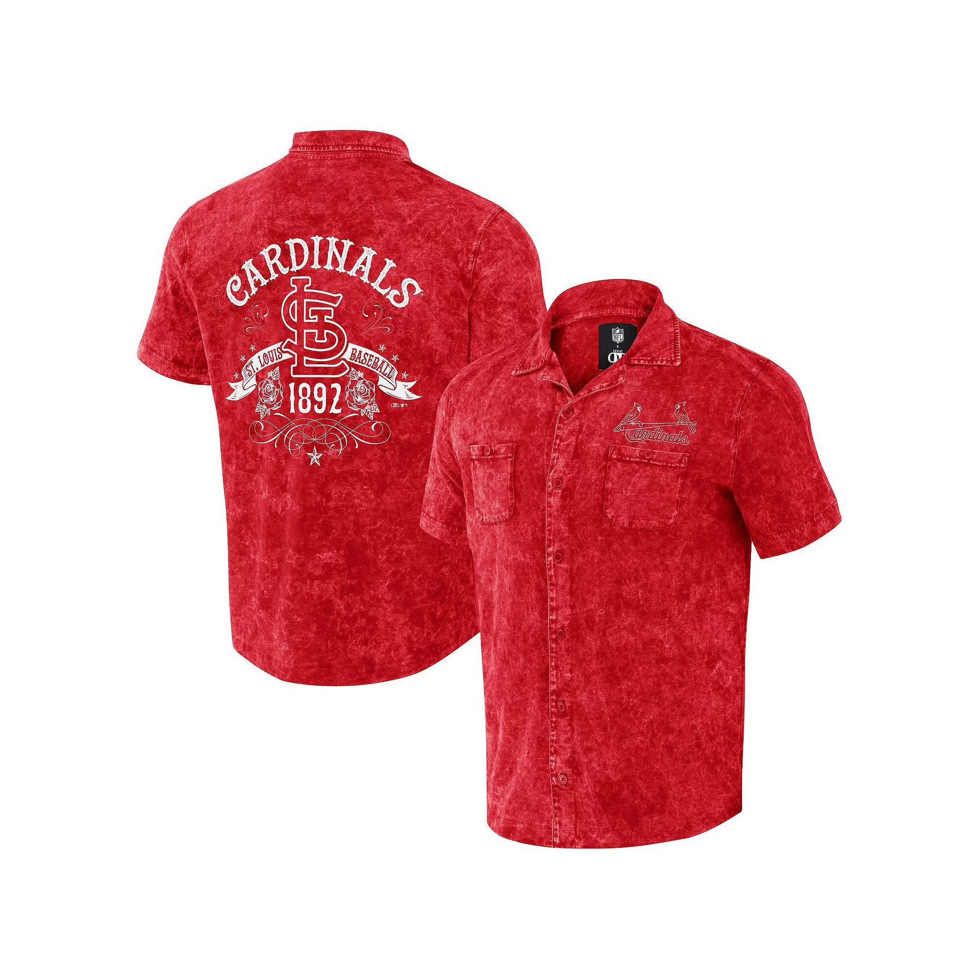 Men's Darius Rucker Collection by Fanatics  Navy Boston Red Sox Denim Team Color Button-Up Shirt, Size: Small, Blue Product Image