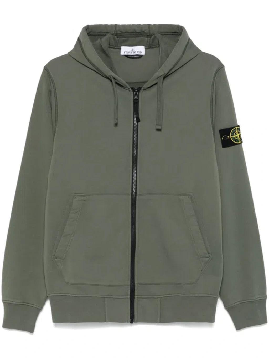 STONE ISLAND Sweatshirt Green Cotton Product Image