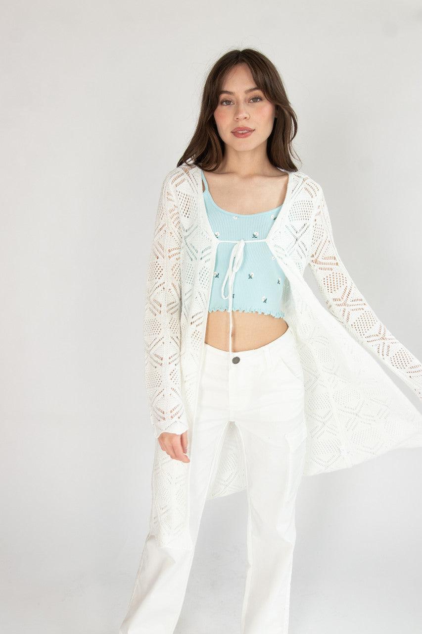 Pointelle Duster Cardigan Product Image