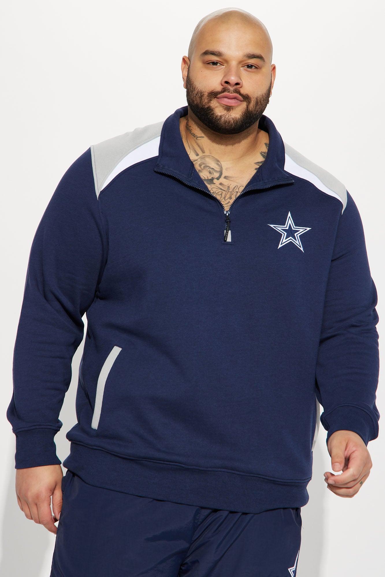 Cowboys Quarter Zip Sweatshirt - Navy Male Product Image