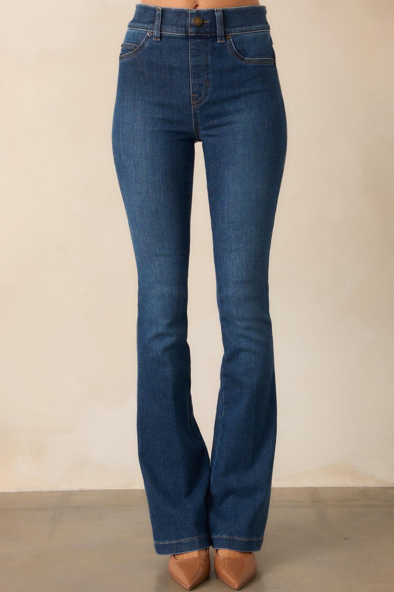 SPANX EveryWear Authentic Blue Flare Jeans Product Image