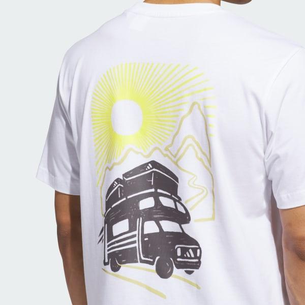 adidas Jet Set Camper Graphic Tee White 3XL Mens Product Image
