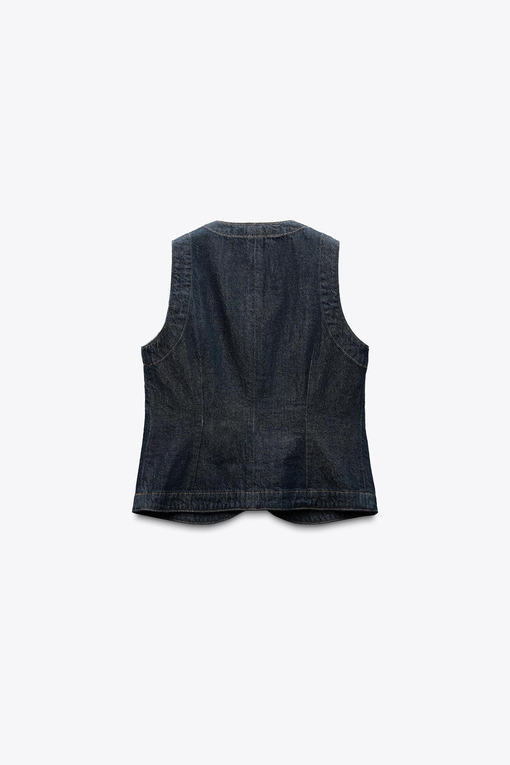 FITTED DENIM VEST Z1975 Product Image