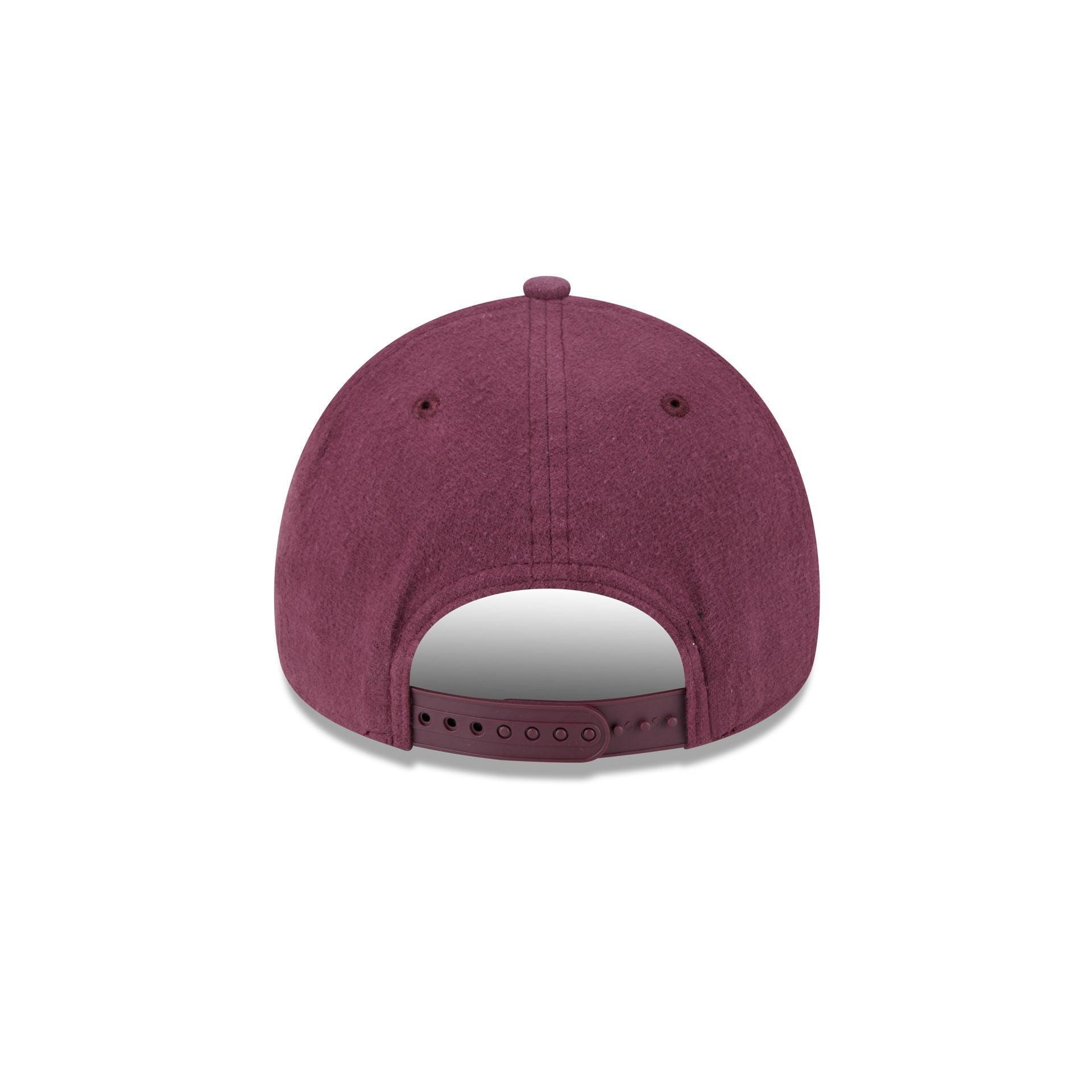 Miami Heat Moleskin Crown Maroon 9FORTY A-Frame Snapback Hat Male Product Image