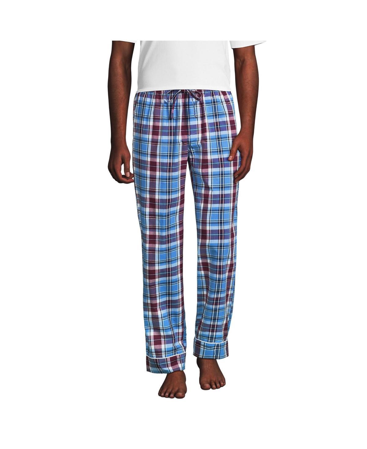 Men's Lands' End Essential Pajama Pants, Size: Medium, Gray Mist Sails Product Image