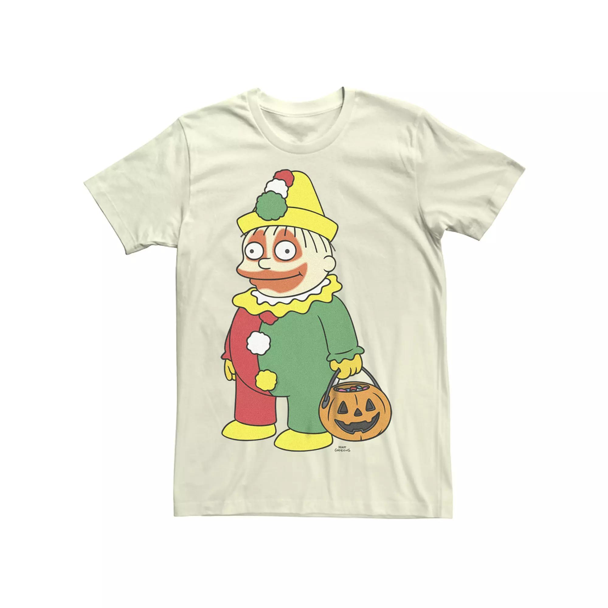 Men's The Simpsons Halloween Ralph Wiggum Clown Costume Tee, Size: Large, Natural Product Image