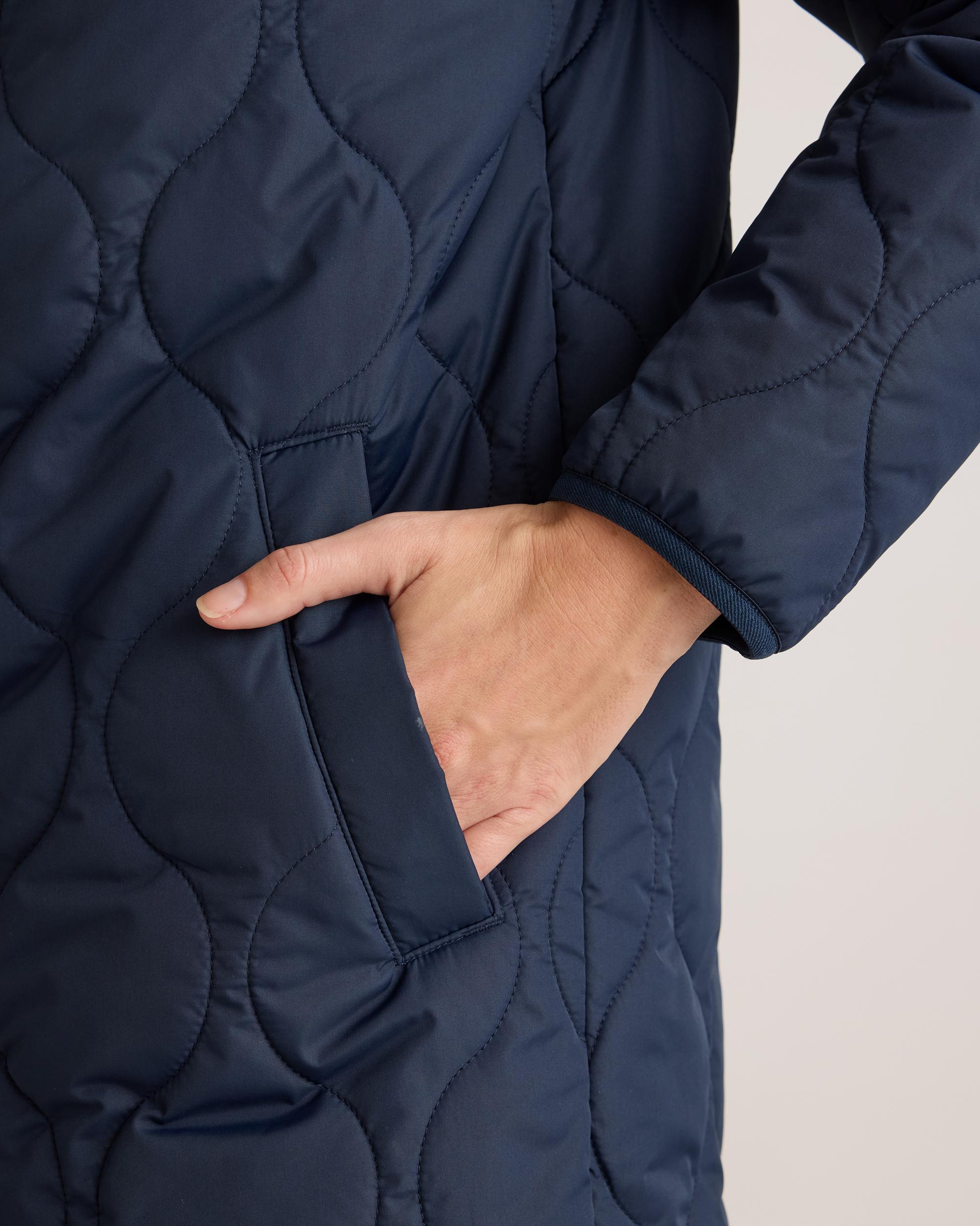 Quince | Women's Featherless Quilted Puffer Long Coat Size XL, Recycled Polyester Product Image