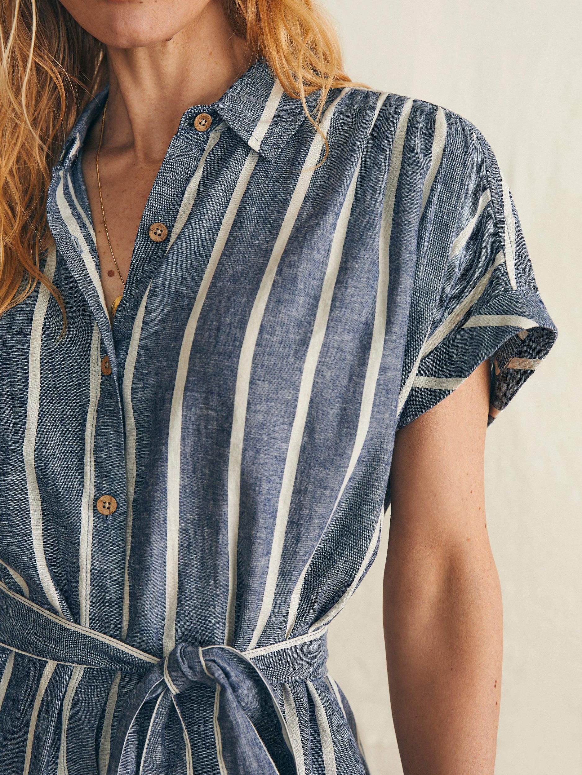 Breeze Shirtdress - Coastal Crisp Stripe Female Product Image