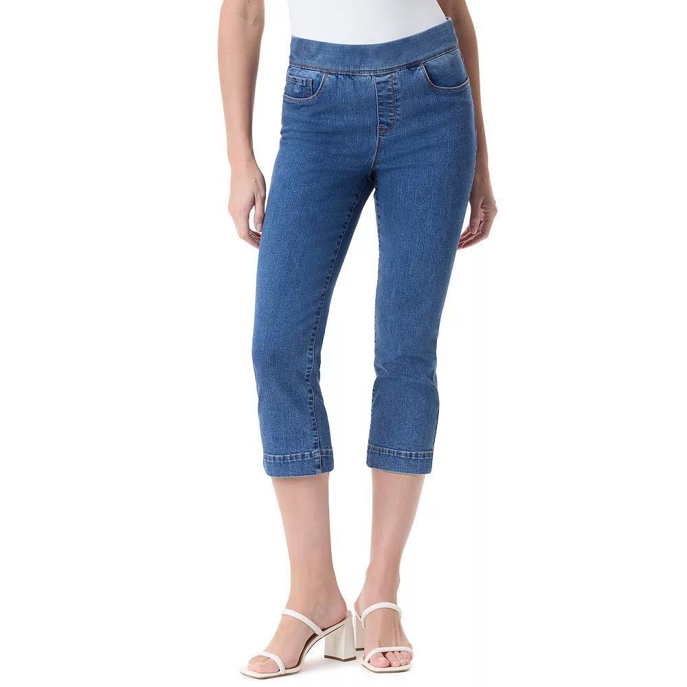 Petite Gloria Vanderbilt Amanda Pull On Capris, Womens Product Image