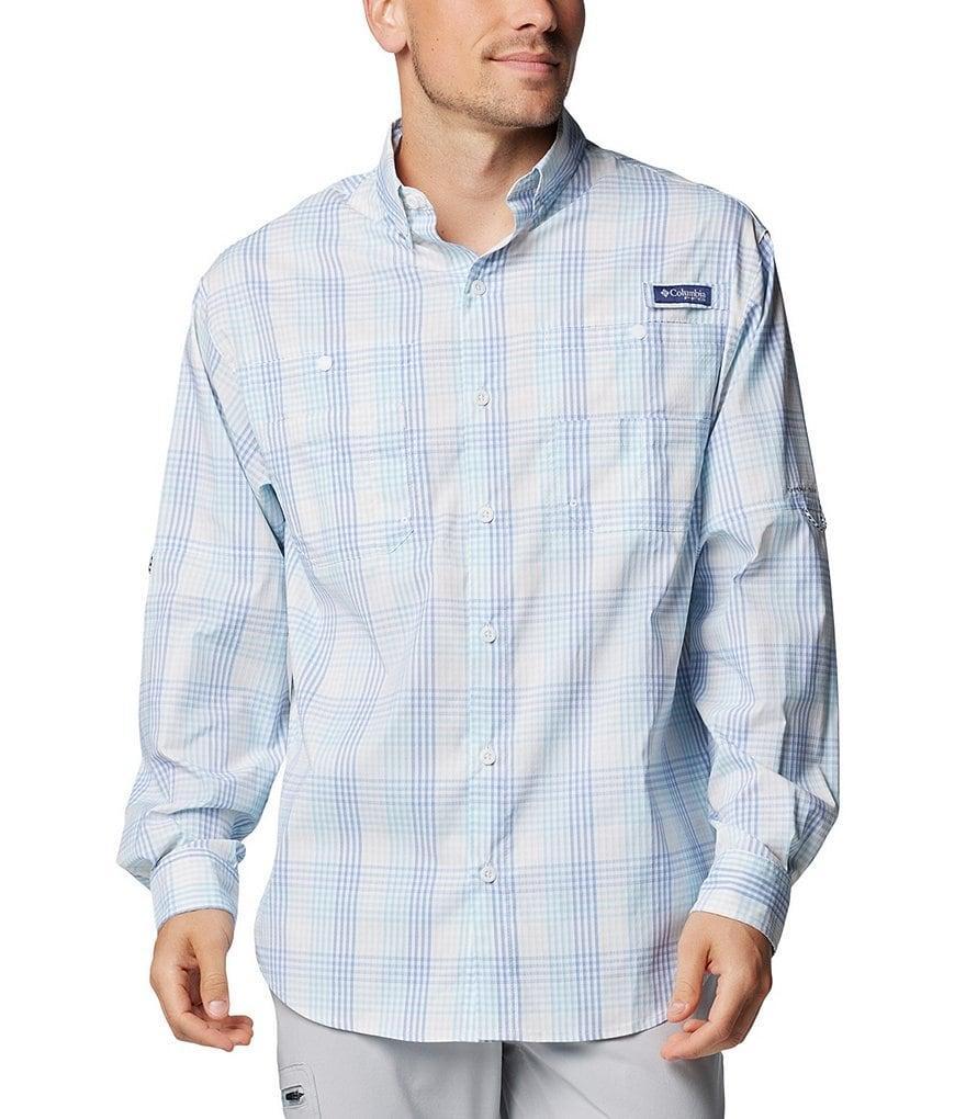 Columbia PFG Super Tamiami Performance Mini-Check Long Sleeve Woven Shirt Product Image