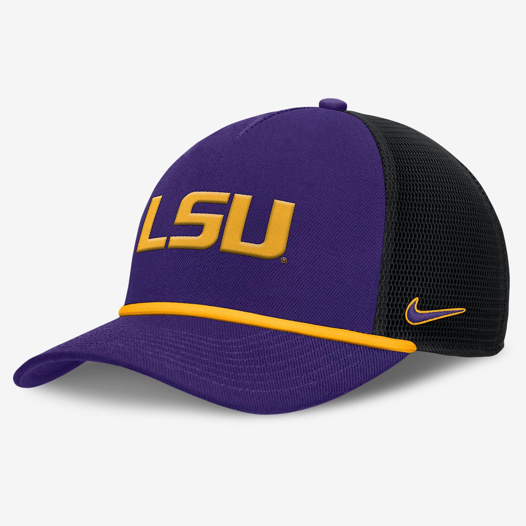 LSU Primetime Rise Men's Nike College Trucker Adjustable Hat Product Image