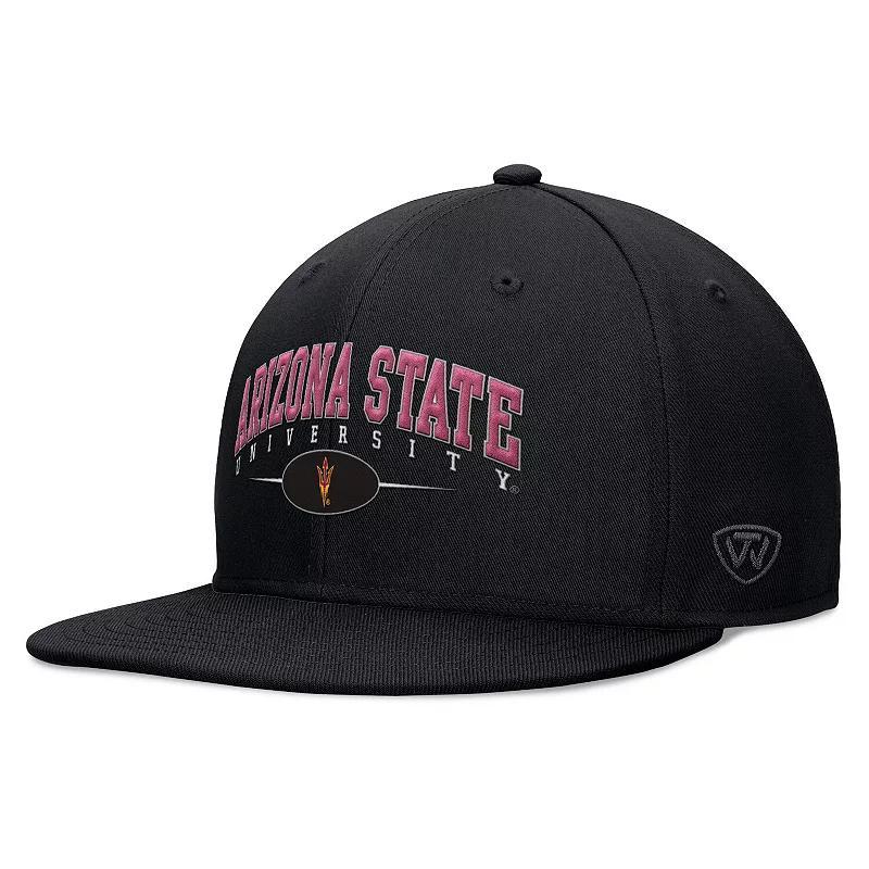 Men's Top of the World Black LSU Tigers Bullpen Snapback Hat Product Image