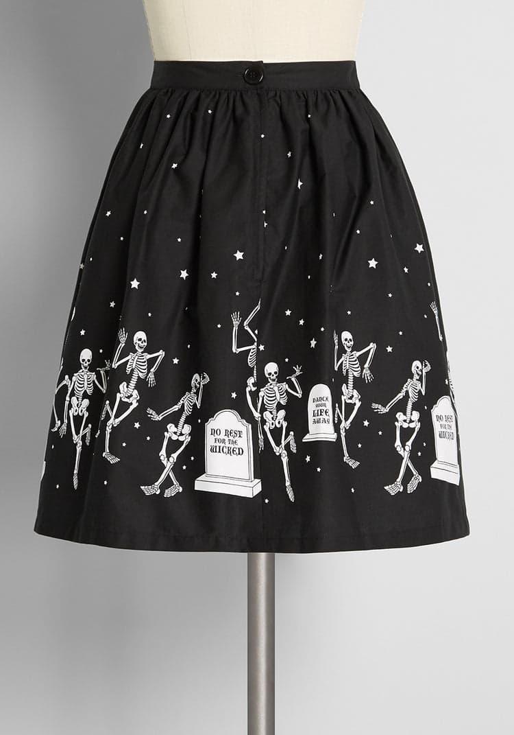 ModCloth x Black Friday It's A Graveyard Smash! Mini Skirt Product Image