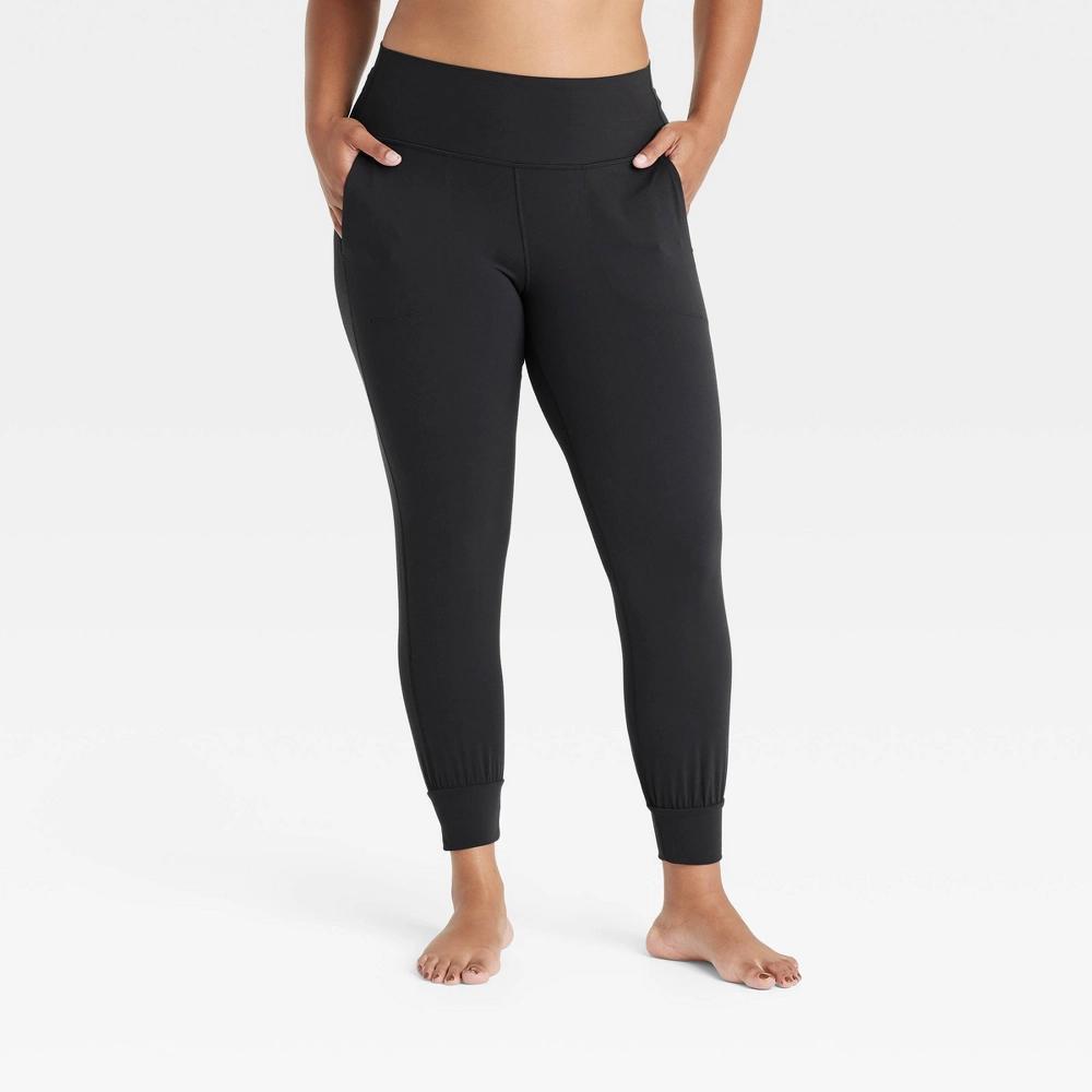 Womens Everyday Soft High-Rise Jogger Pants - All In Motion Black XS Product Image