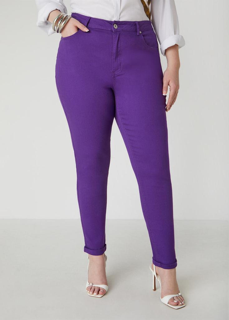 Cuffed Denim Jeggings Product Image