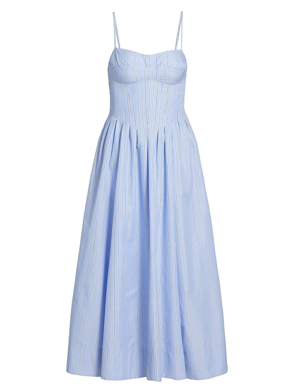Womens Kittiya Poplin Fit & Flare Midi-Dress Product Image
