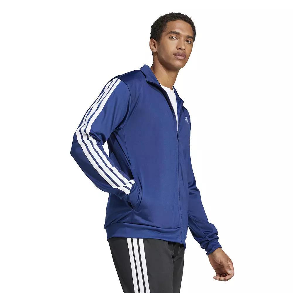 Men's adidas 3-Stripes Tricot Regular Sportswear Track Jacket, Size: XXL, Dark Blue Product Image