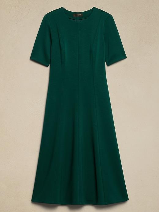 Soft Touch Scuba Seamed Midi Dress Product Image