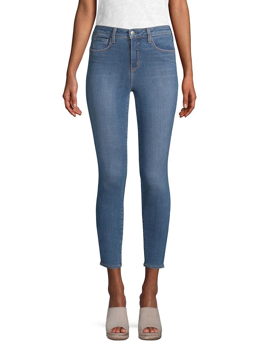 LAgence Margot High-Rise Skinny Jeans in Noir Product Image