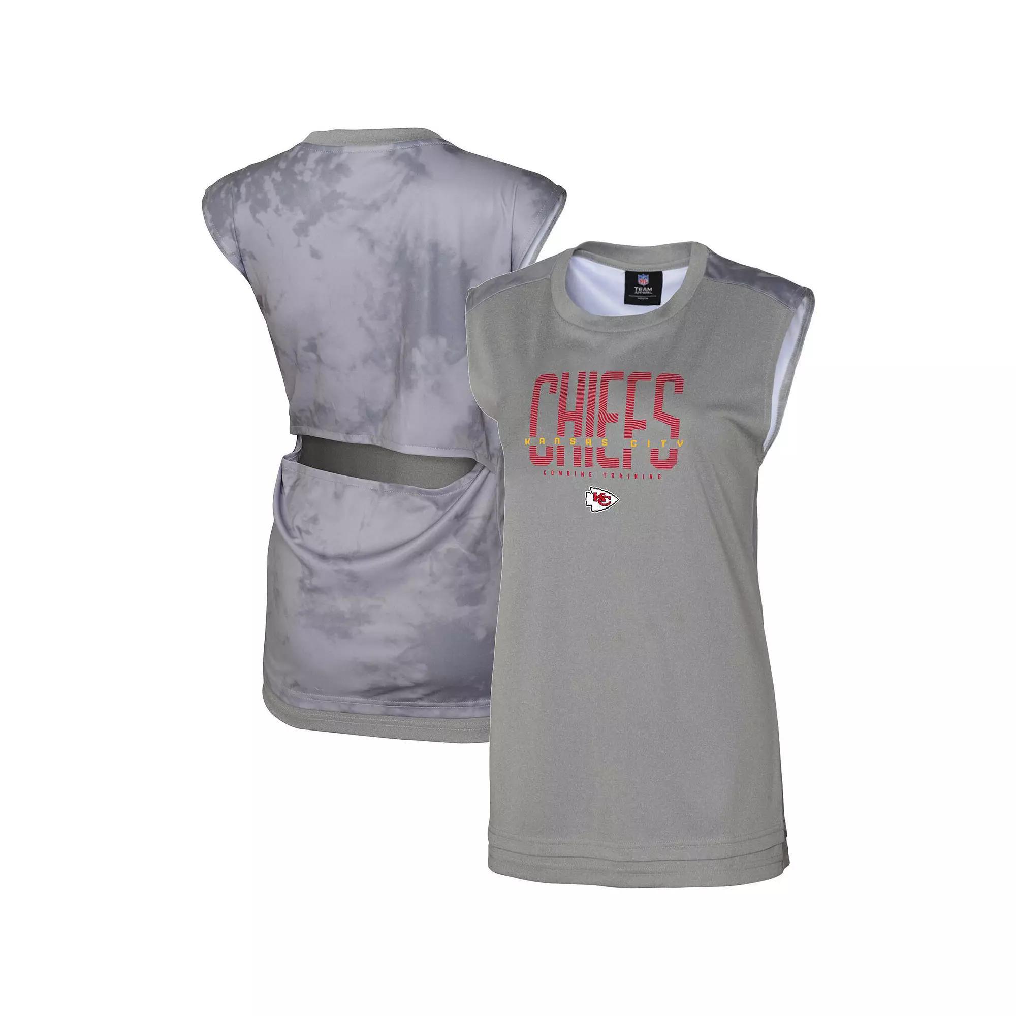 Women's Gray Kansas City Chiefs No Sweat Tank Top, Size: Medium, Grey Product Image