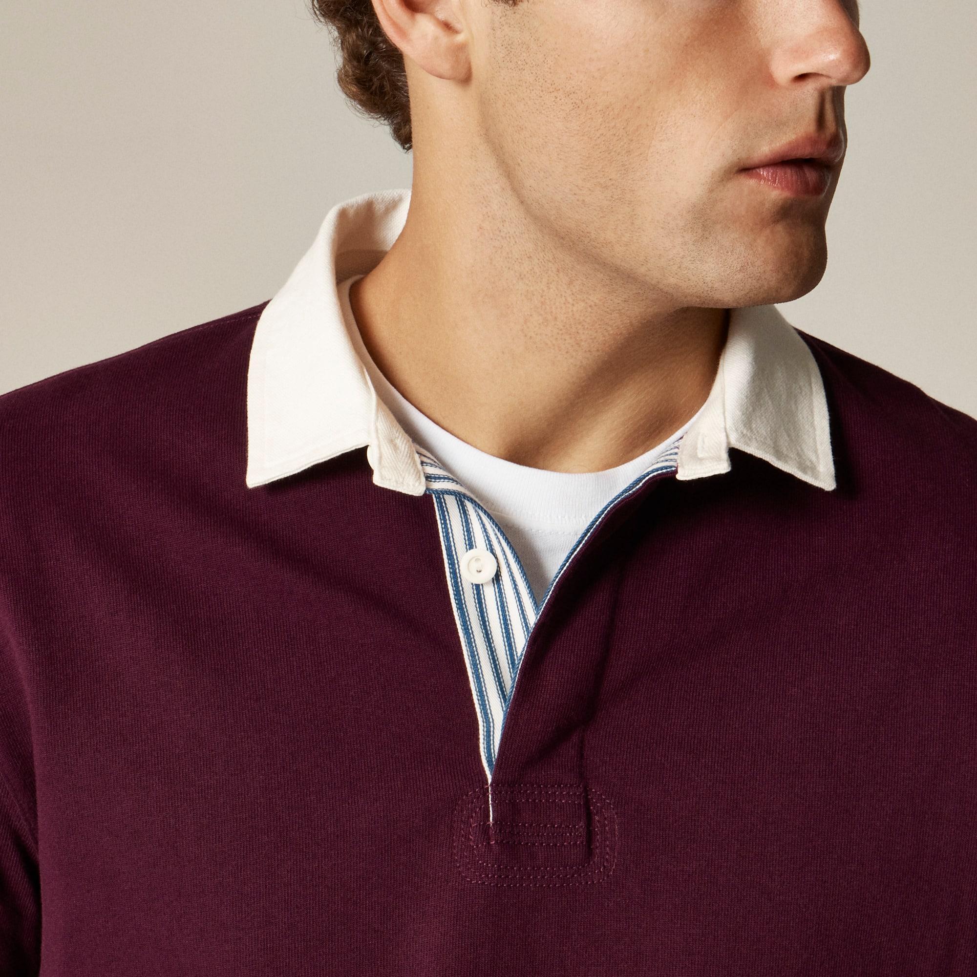 Rugby shirt with striped placket Product Image
