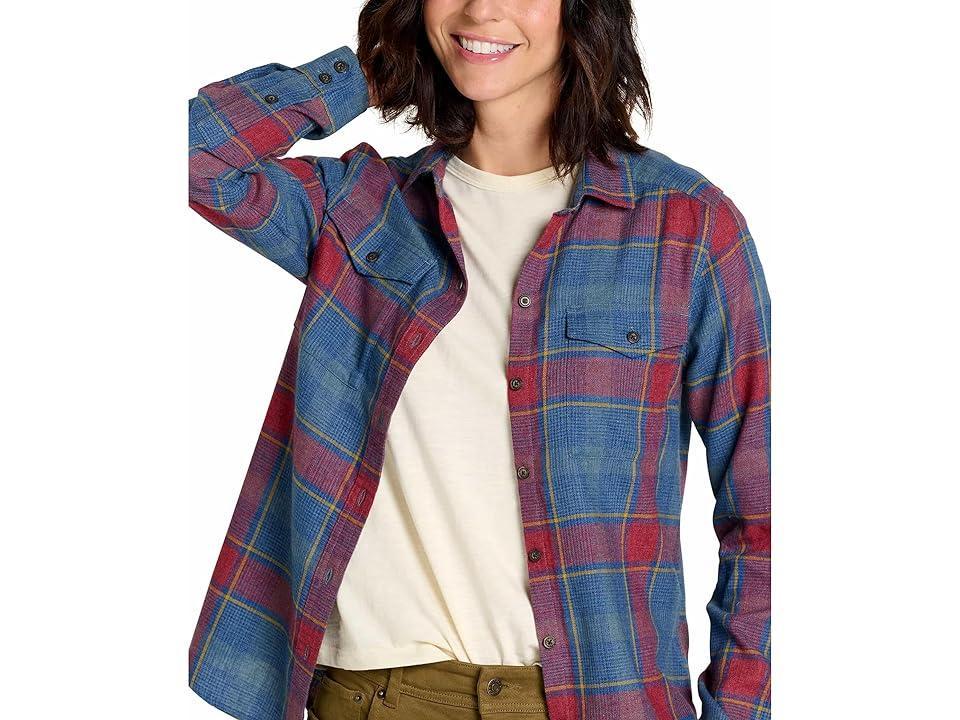 Toad&Co Re-Form Flannel Shirt (Garnet) Women's Clothing Product Image