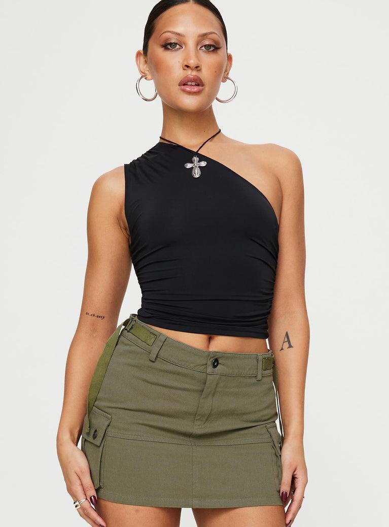 Annem One Shoulder Top Black Product Image