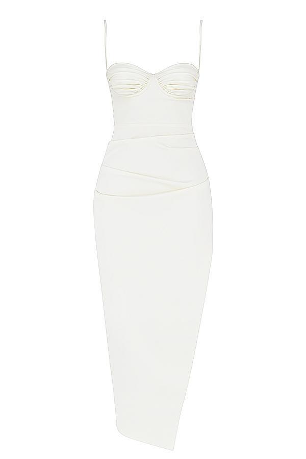 Flora  ivory satin corset dress Product Image