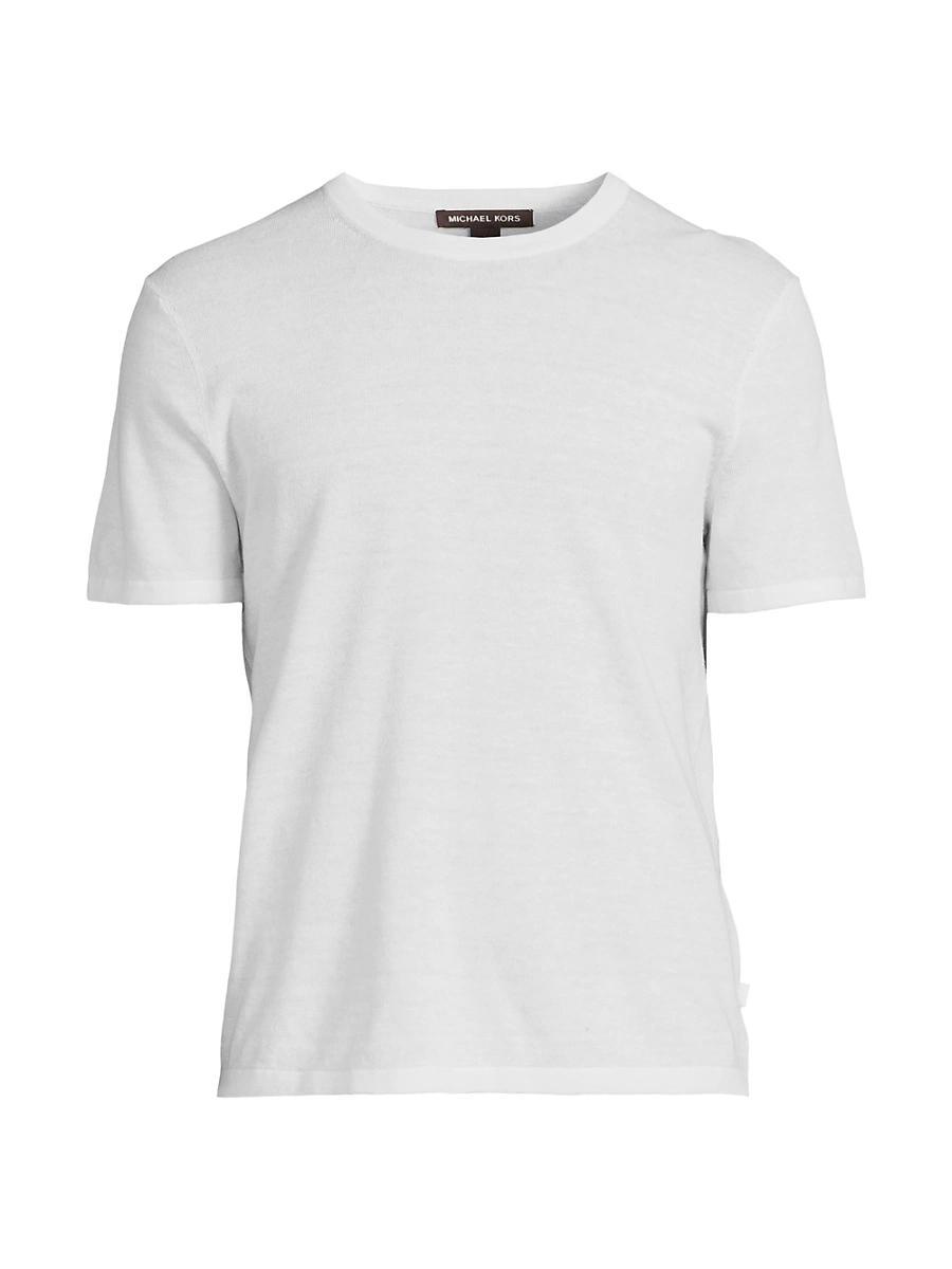 Mens Linen-Cotton Crewneck T-Shirt Product Image