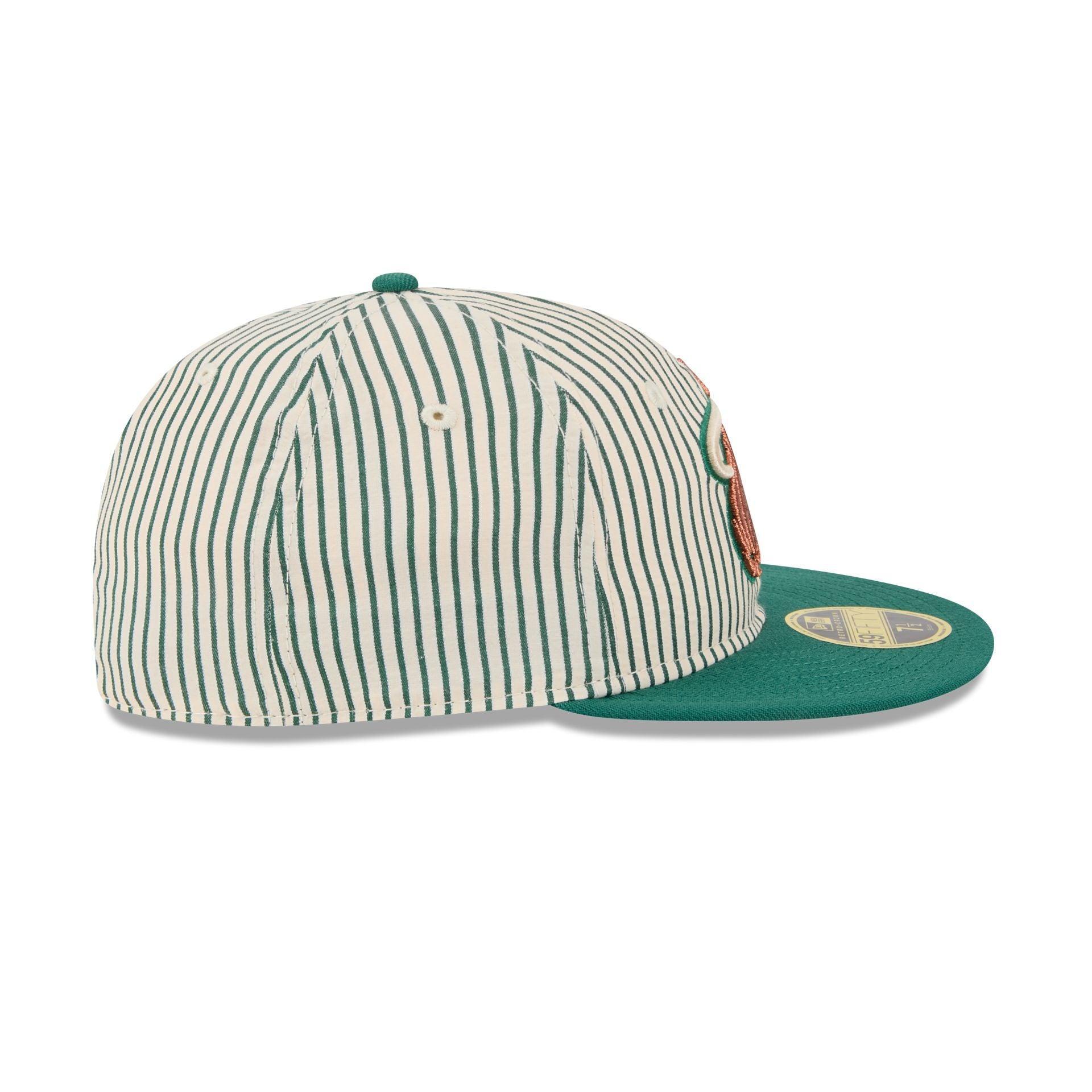 Just Caps Seersucker Miami Heat Retro Crown 59FIFTY Fitted Hat Male Product Image