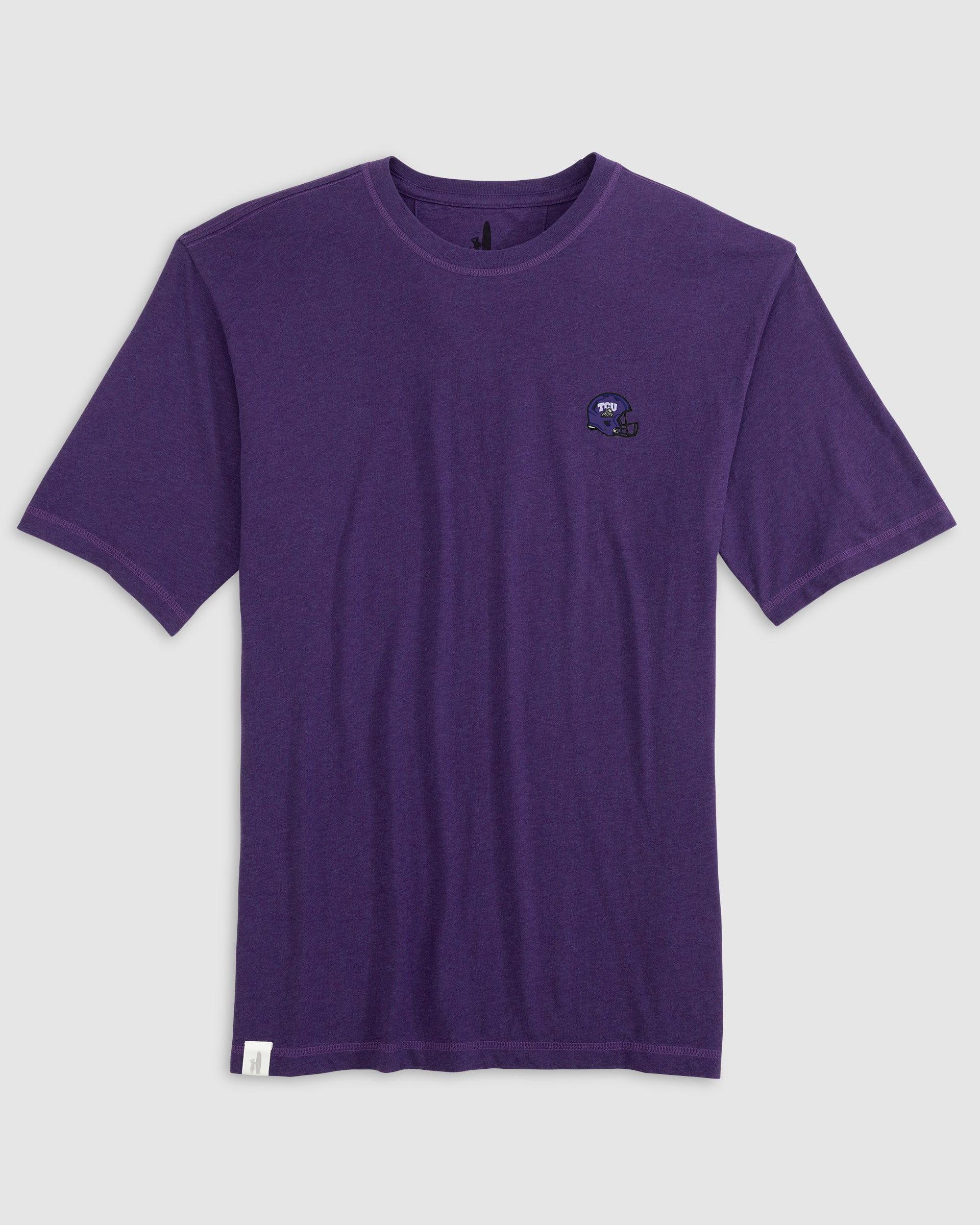 Texas Christian Heathered Spencer Cotton T-Shirt - Helmet Logo Male Product Image