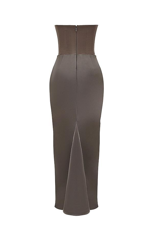 Persephone Smoke Strapless Corset Maxi Dress Product Image