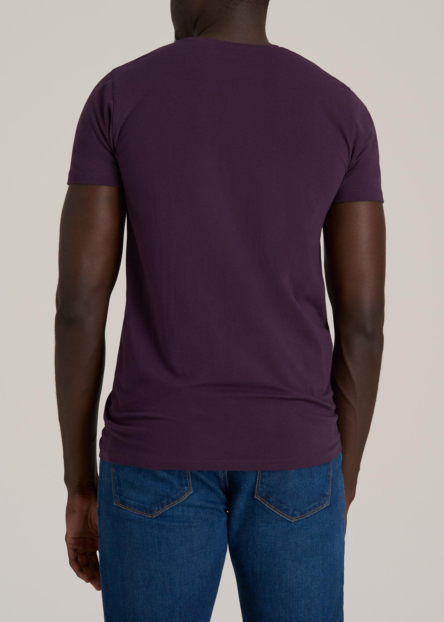 The Essential MODERN-FIT Crewneck Tee for Tall Men in Midnight Plum Product Image