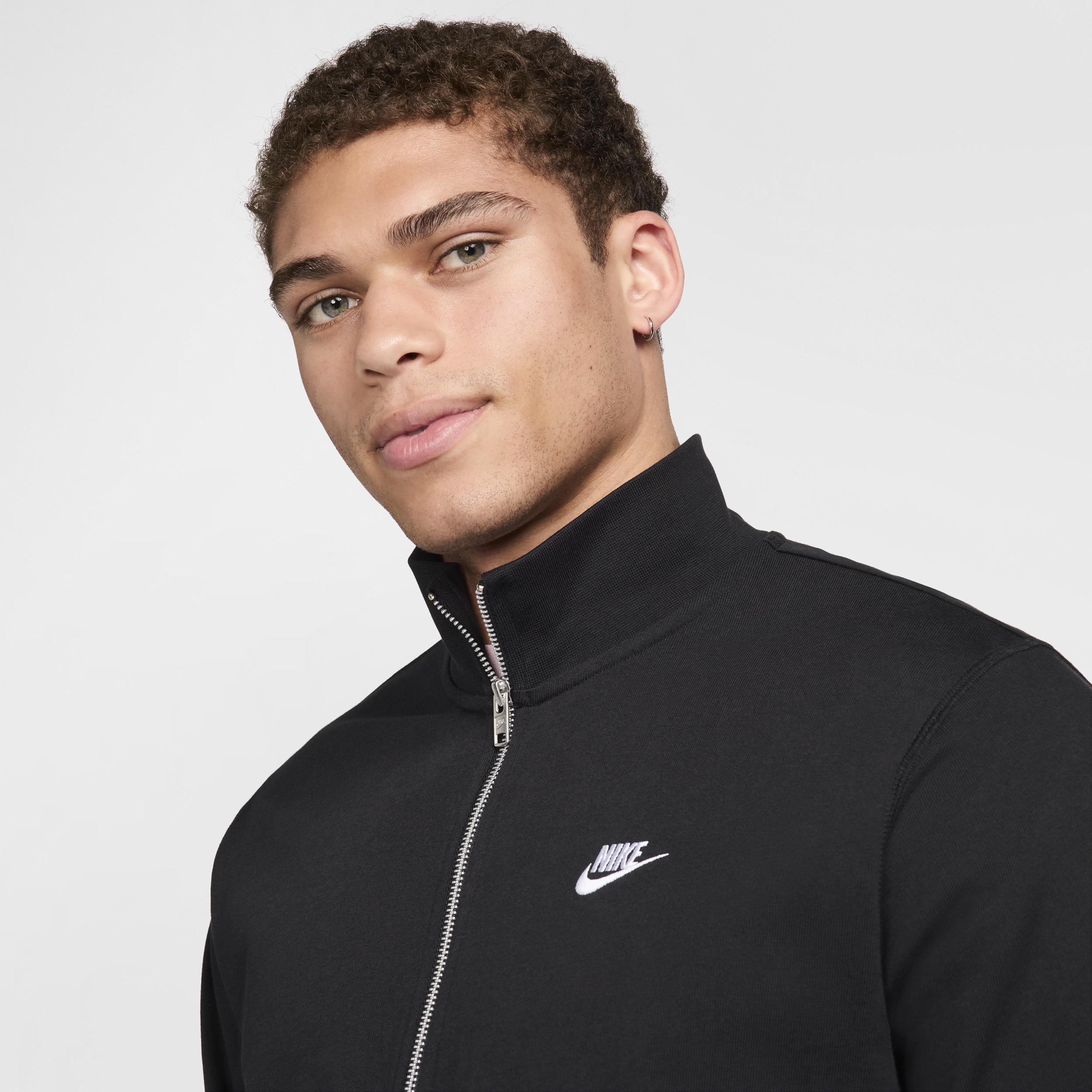 Men's Nike Club Knit Jacket, Size: Medium, Black Product Image