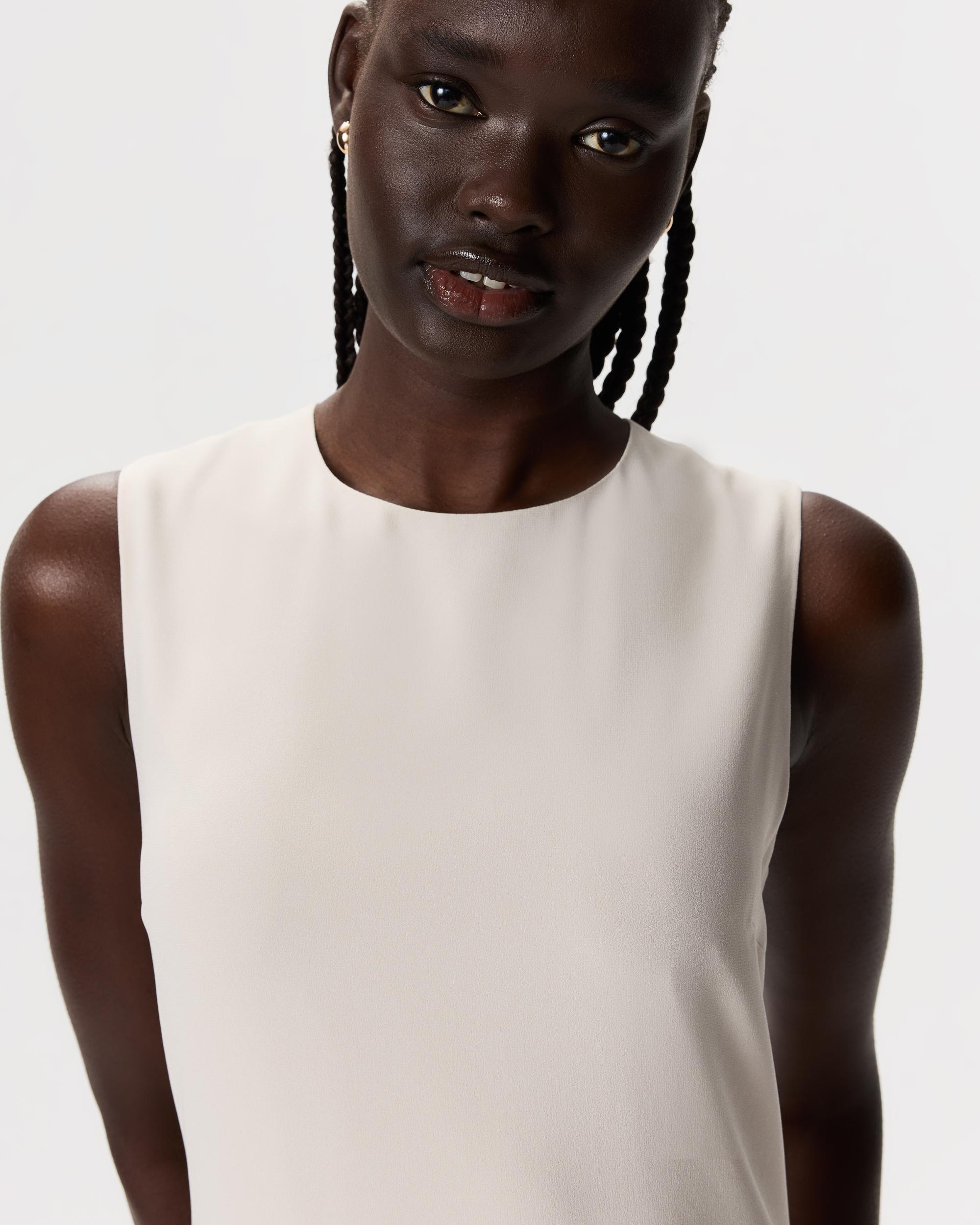 Quince | Women's Fluid Crepe Sleeveless Shift Dress Polyester Product Image