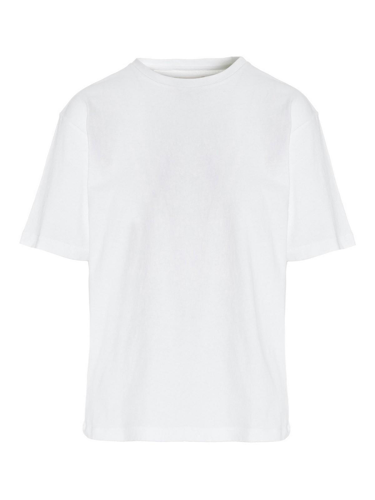 KHAITE Womens White Mae Brand-patch Cotton-jersey T-shirt In Cream Product Image
