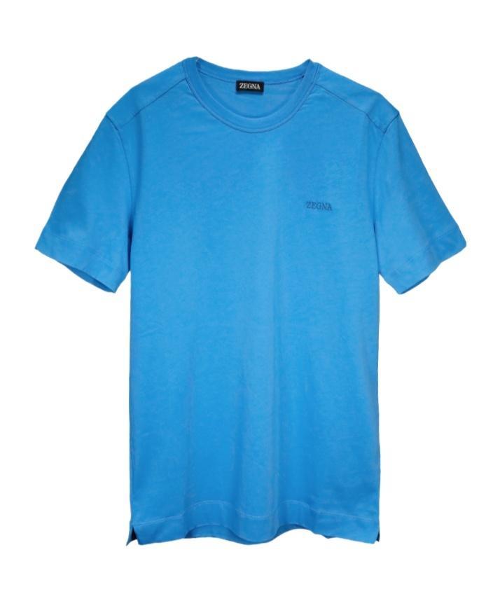 ZEGNA Short-sleeved T-shirt In Blue Product Image