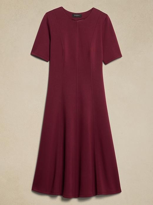 Soft Touch Scuba Seamed Midi Dress Product Image