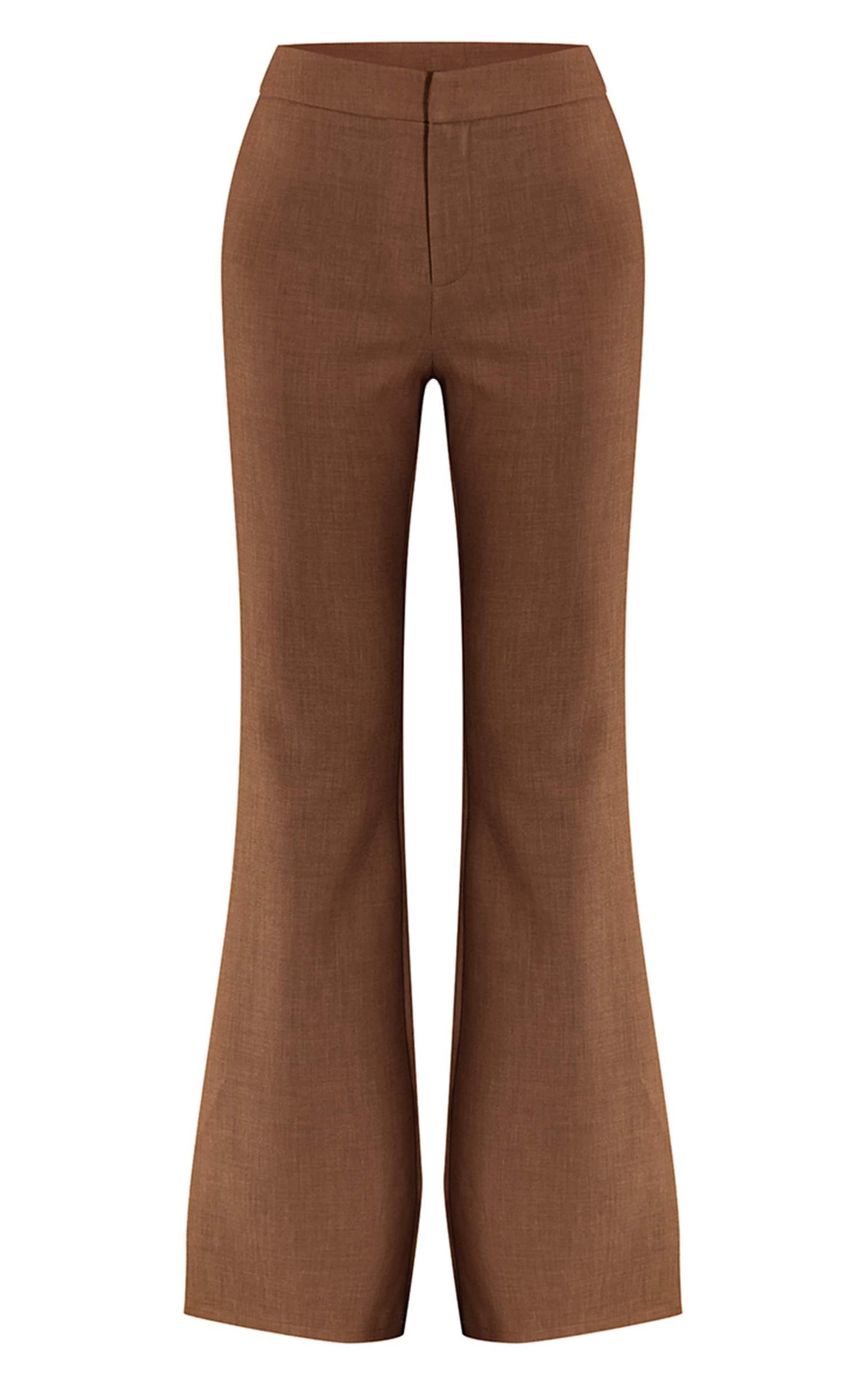 PLT Label Dark Sage Tailored Flared Leg Pants Product Image