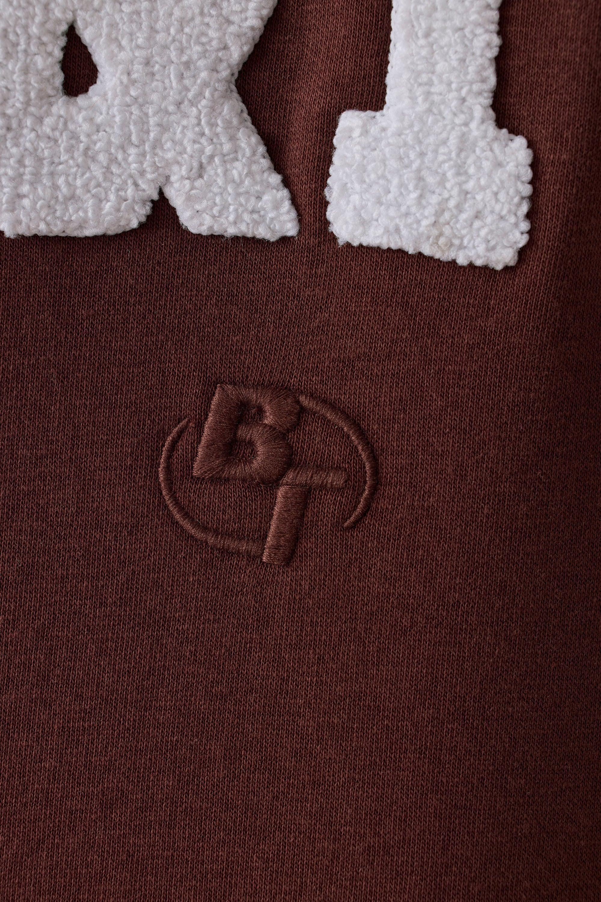 Oversized Hooded Sweatshirt in Mahogany Product Image