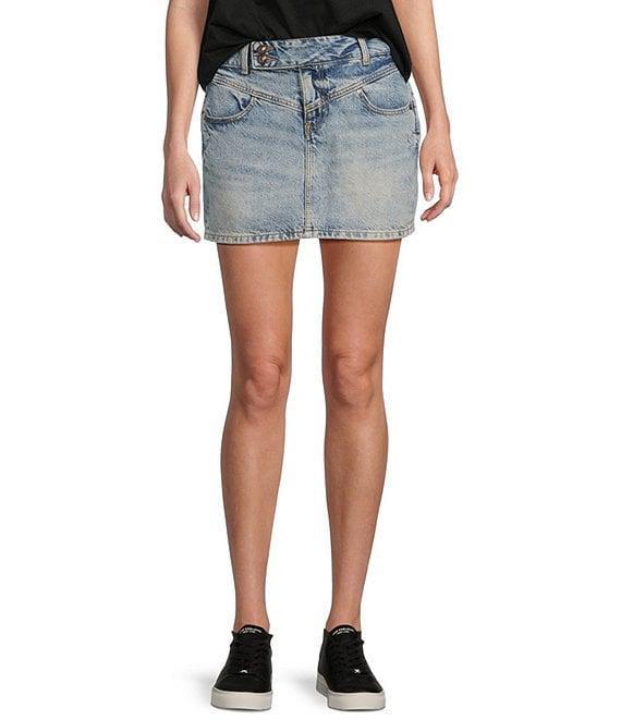 Guess Nani Low Rise Mini Denim Skirt Product Image