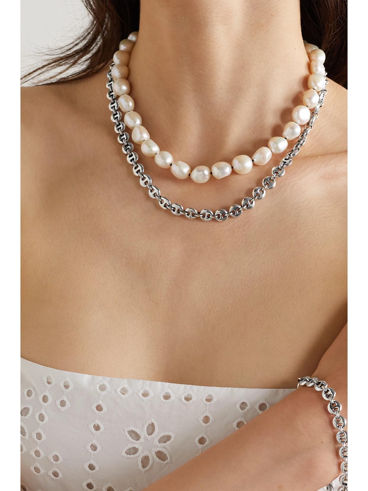 SOPHIE BUHAI Silver Small Circle Link Necklace Product Image
