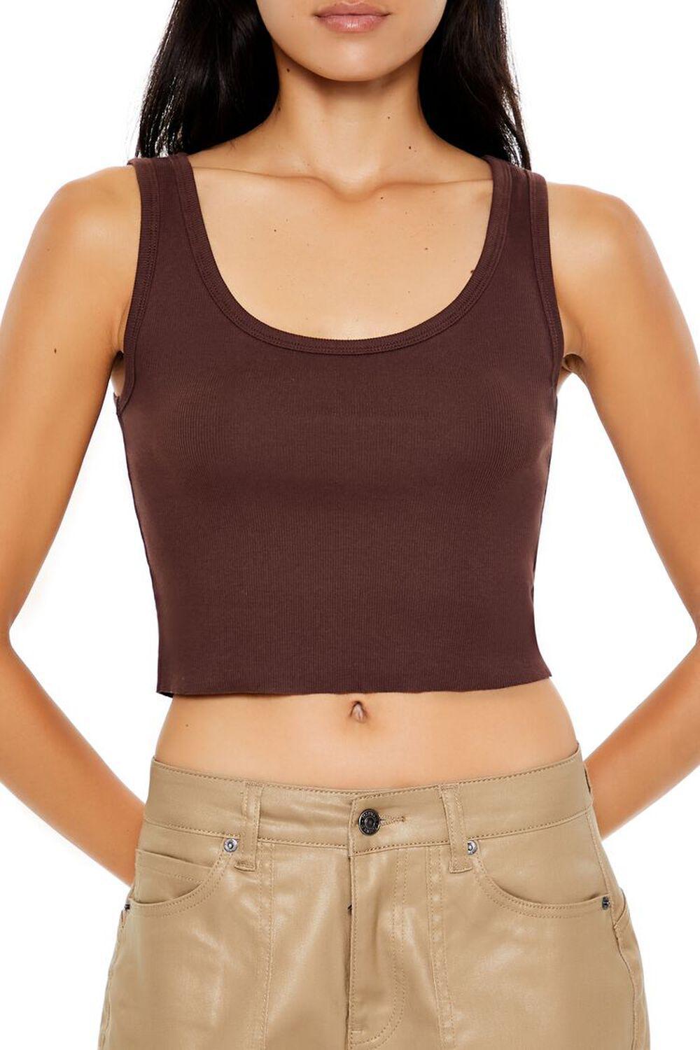 Cropped Rib-Knit Tank Top | Forever 21 Product Image