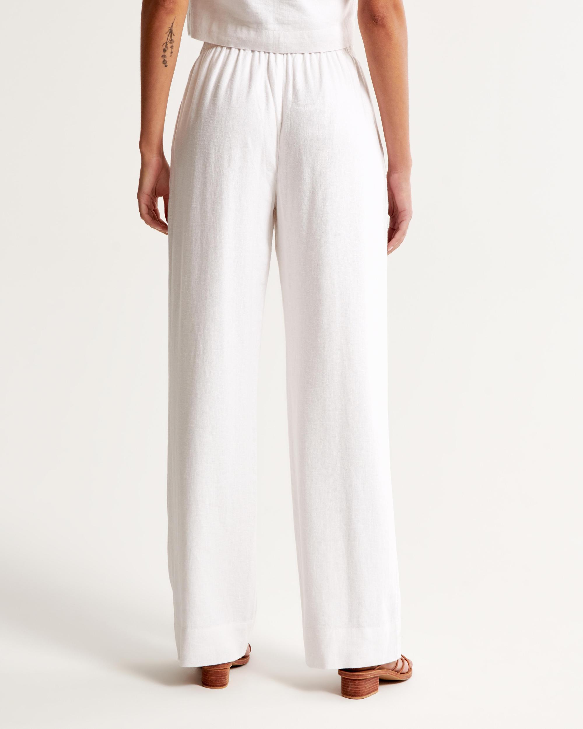 Linen-Blend Pull-On Pant Product Image