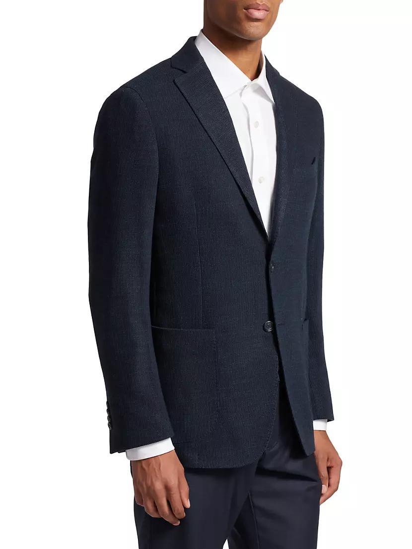 COLLECTION Rib-Knit Wool-Blend Single-Breasted Sport Coat Product Image