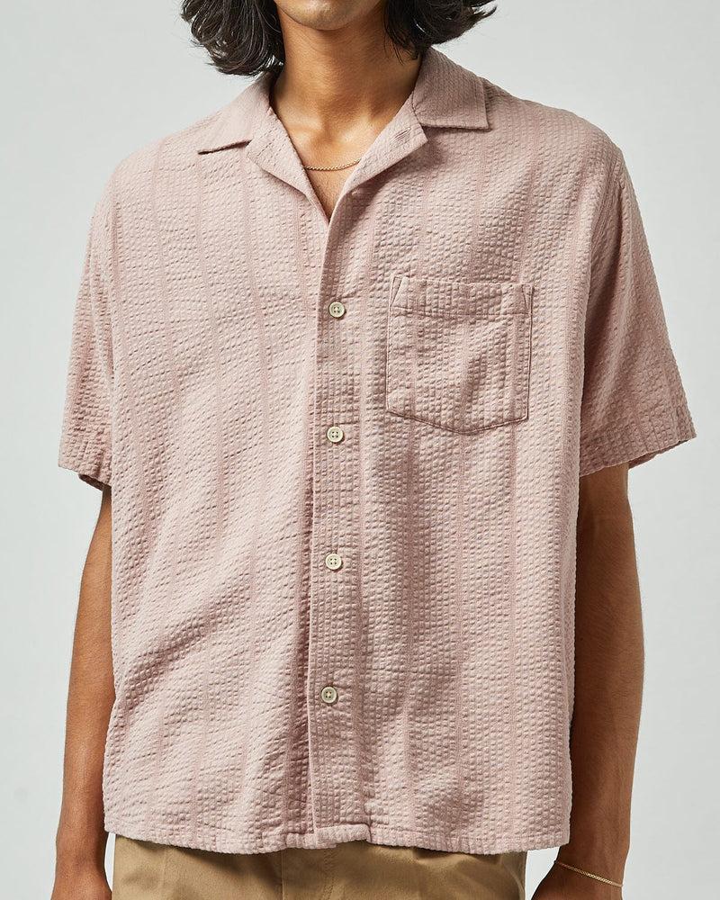 Striped Seersucker SS - Indigo Product Image