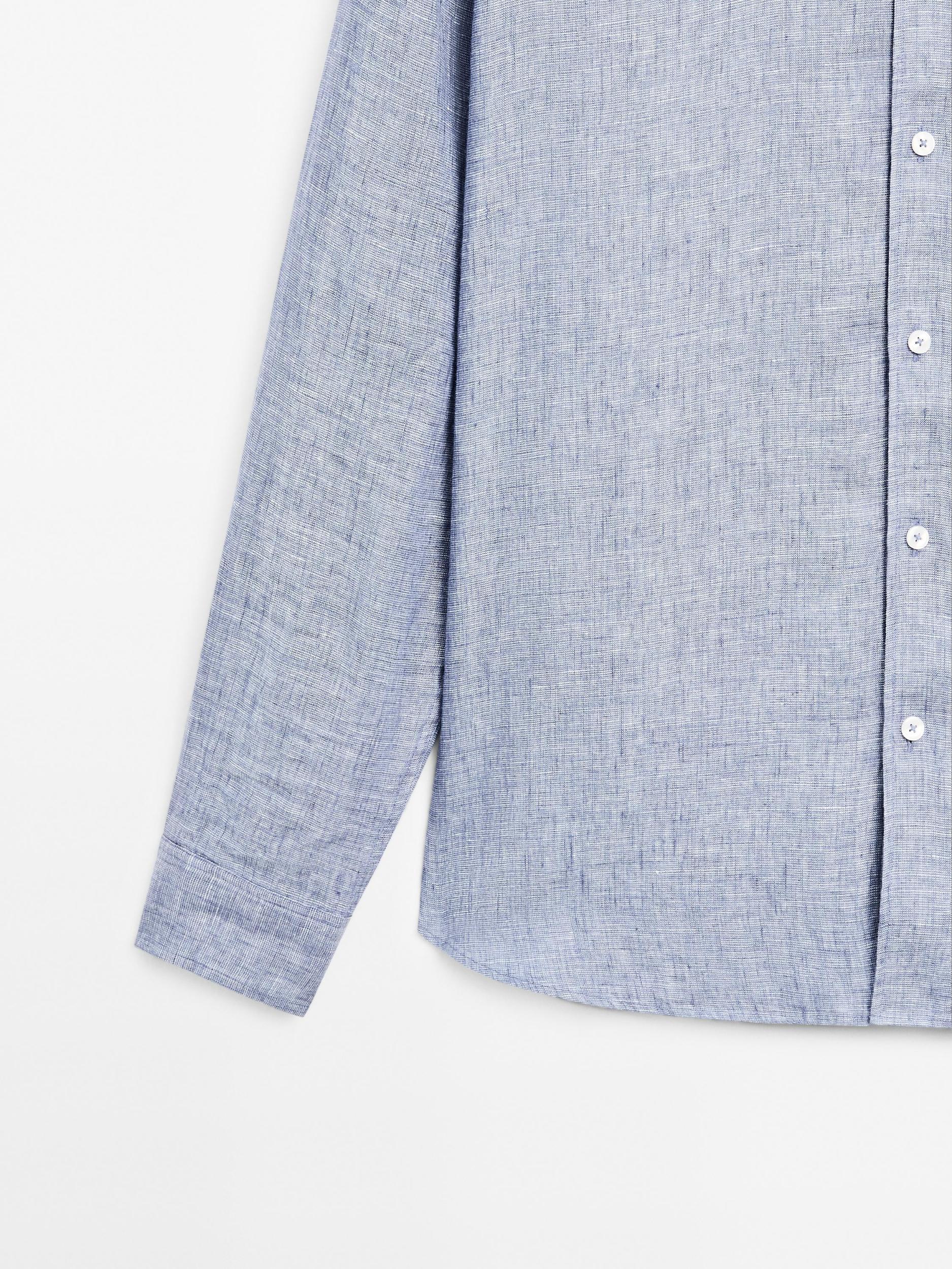 100% linen regular fit shirt Product Image